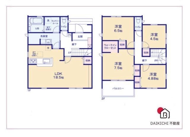 【間取り】 | 深谷市上野台第23　Livele Garden.s　新築戸建　全4棟　4号棟