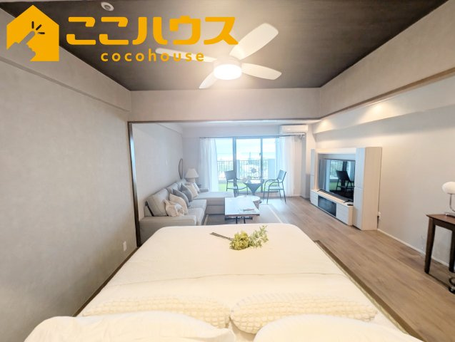 恩納マリンビューパレスの寝室|家具家電付きですぐに生活可能なホテルライク賃貸♪