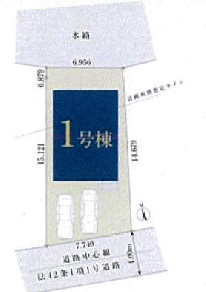 練馬区関町北３丁目 西武新宿線 東伏見駅 新築戸建の区画図