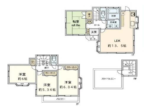 入間市小谷田１丁目　中古一戸建　～屋上スカイバルコニーあり～