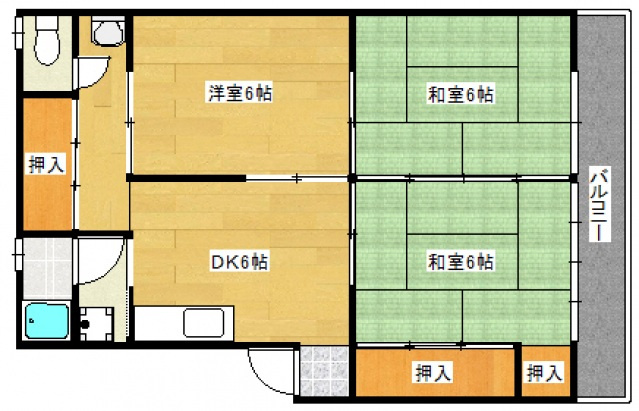 下田アパートの間取り
