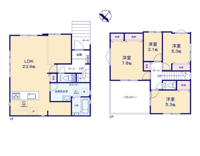 【間取り】 | 福岡市南区警弥郷2丁目3期　1号棟（全2棟）【仲介手数料無料・0円】 | 平日、土日祝日もお好きな日時にご見学可能です。お気軽にお問合せ下さい。