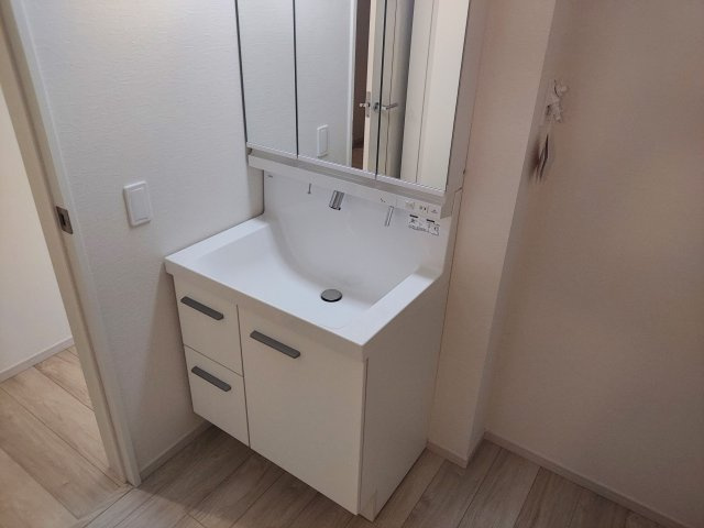 宝塚市南ひばりガ丘1丁目新築一戸建の独立洗面台|洗面化粧台