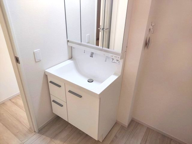 宝塚市南ひばりガ丘1丁目新築一戸建の独立洗面台|洗面化粧台