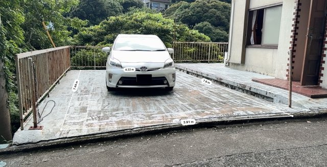 下田市　吉佐美苑の駐車場