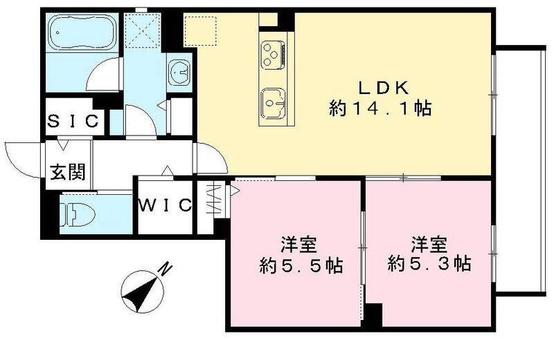 さいたま市南区南浦和３丁目の賃貸マンションの間取り
