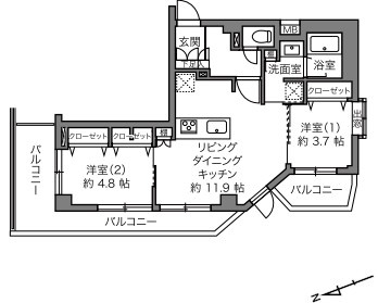 【間取り】 | ルセージュ初台