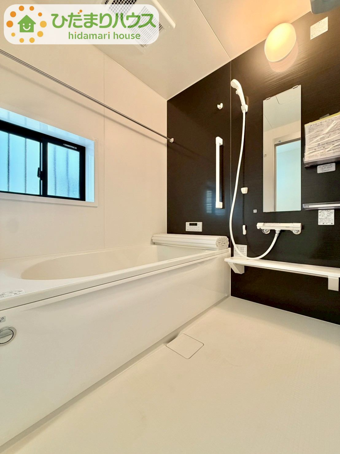 野田山崎2工区　新築戸建　2-G号棟の浴室|いつまでも入っていられるような広々とした浴室が魅力的です(^^)/							
