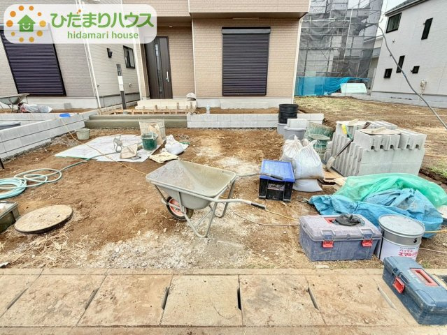 野田山崎2工区　新築戸建　2-G号棟の前面道路含む現地写真|北西5ｍ公道・2-G号棟