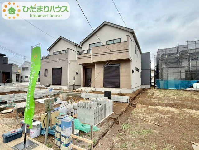 野田山崎2工区　新築戸建　2-G号棟の前面道路含む現地写真|北西5ｍ公道・2-G号棟