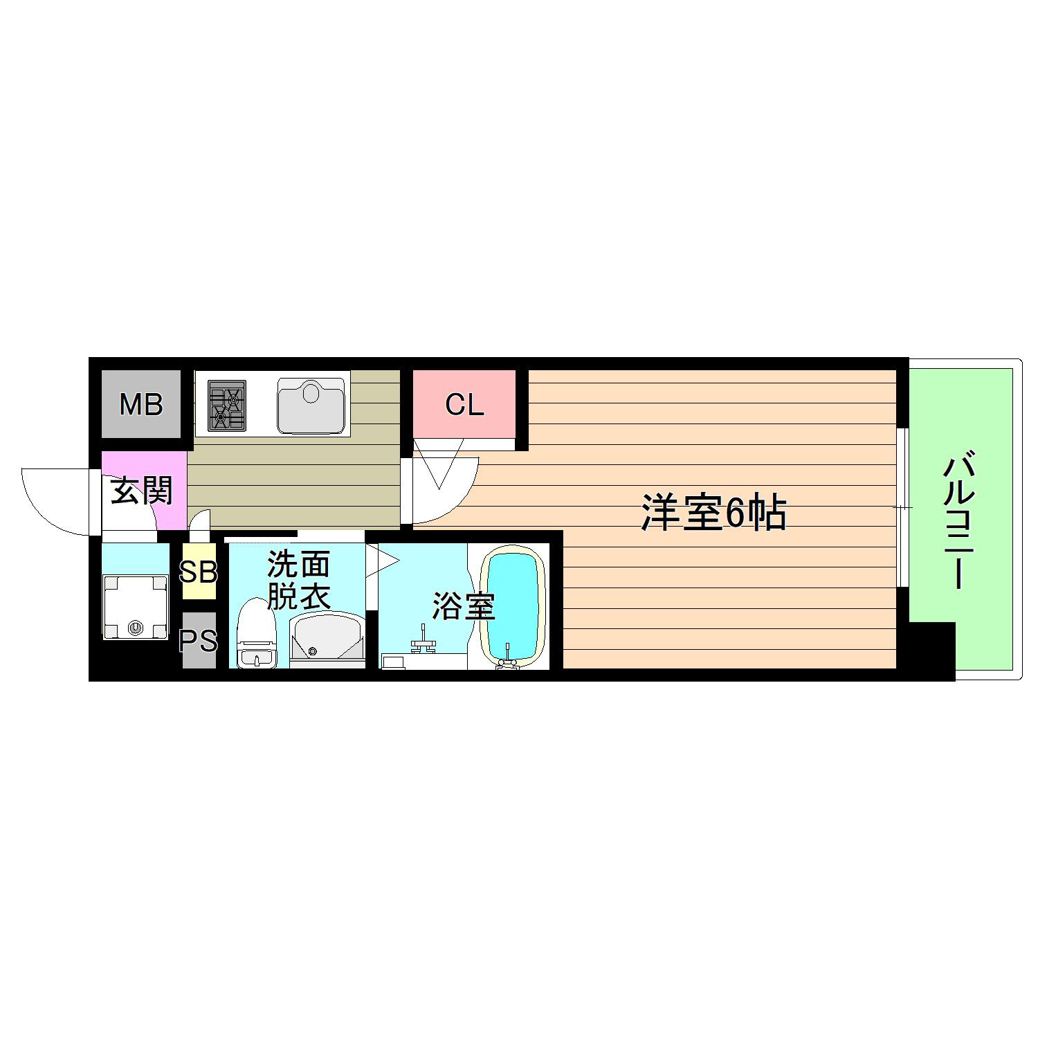 大阪市都島区都島南通２丁目の賃貸マンションの間取り