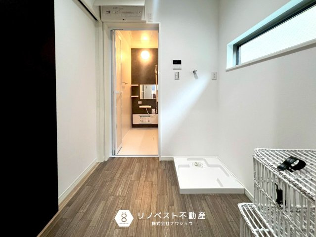 プロスピリティー善根寺町のランドリースペース|洗濯パンが設置されているのですぐにでも洗濯機を置いて頂けます！