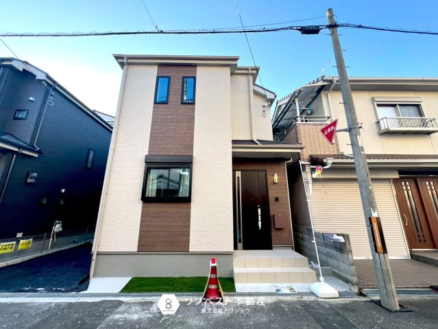 東大阪大蓮東2丁目新築戸建の外観|2025年9月下旬完成！新築戸建て！
