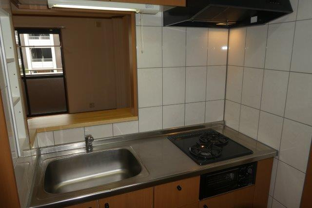 パークサイドのキッチン|２口ガスコンロ付システムキッチン