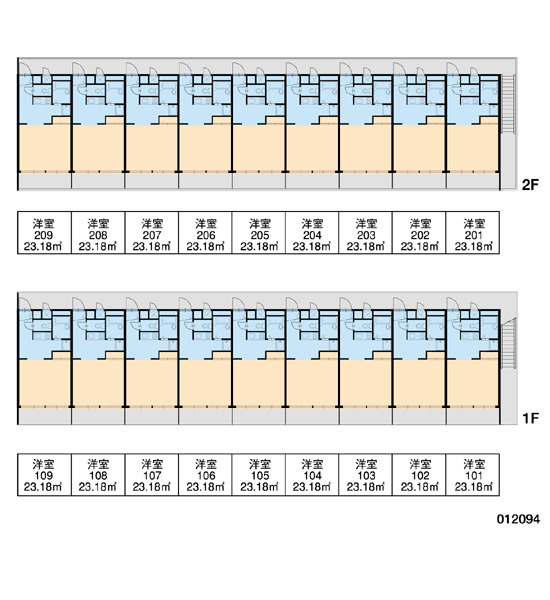 レオパレスフラワーの区画図|画像3