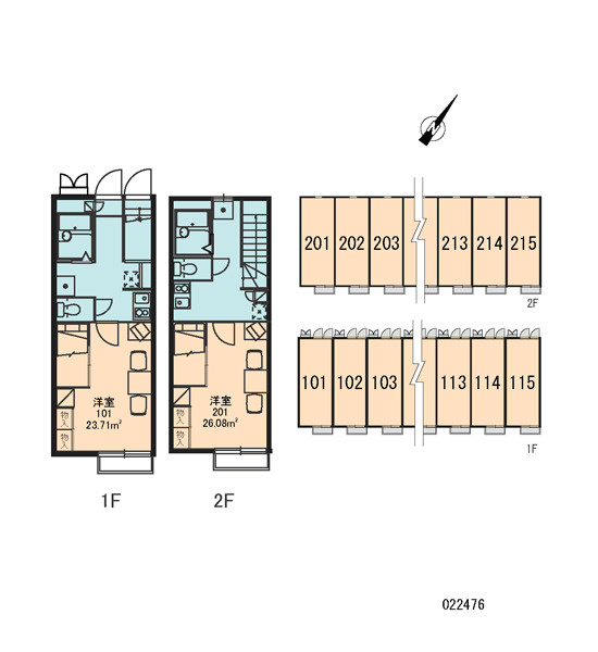 レオパレス土浦Dの区画図|画像3