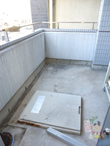 アルバ鹿田町のバルコニー