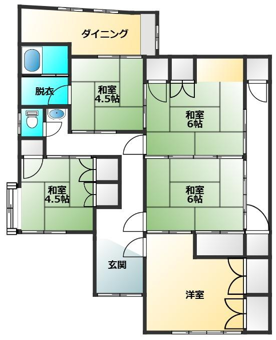 毘舎丸町中古戸建ての間取り|現況を優先します