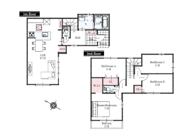 【間取り】 | 入間郡三芳町藤久保　新築一戸建住宅　全1棟　(ふじみ野店) | 4LDK+WIC＋パントリー！南西向きの為、陽当たりも良好です。※図面を基に作成しています。現況と異なる場合は現況を優先いたします。