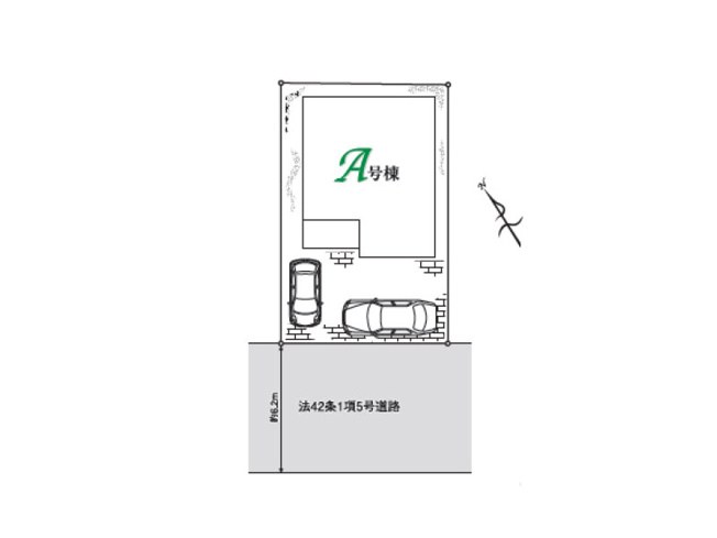 【区画図】 | 川越市砂新田5丁目　新築一戸建住宅　全1棟　(ふじみ野店) | 2台分のカースペースを備えており、お車での来客が多い方も安心です。(車種による)※図面を基に作成しています。現況と異なる場合は現況を優先いたします。