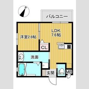ワコーレヴィータ国香通の間取り
