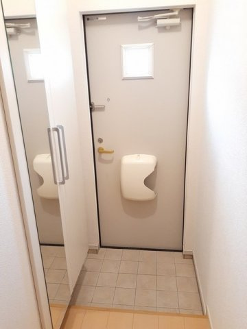 熊本市北区龍田１丁目のアパートの玄関|シンプルで使いやすい玄関です