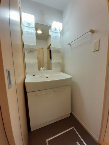 熊本市北区龍田１丁目のアパートの洗面所|洗面所です