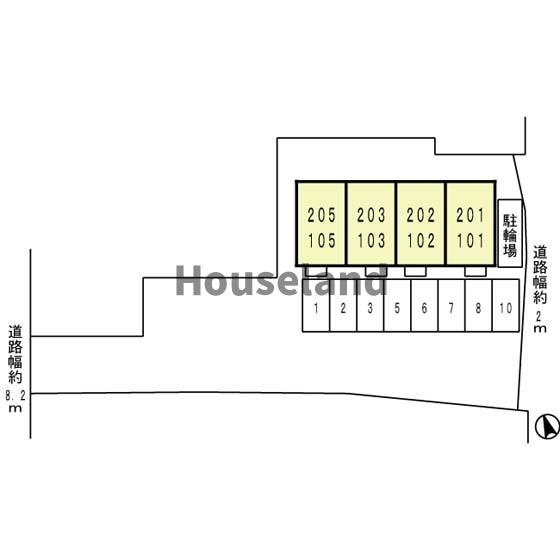 エスポワール金龍寺の区画図