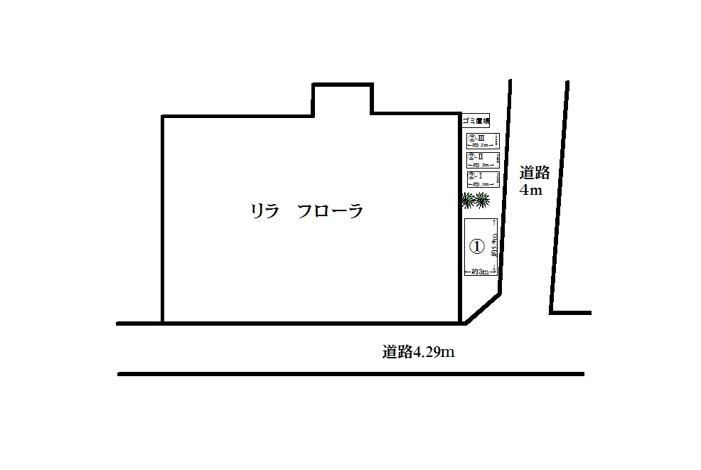 リラ フローラ駐車場の区画図
