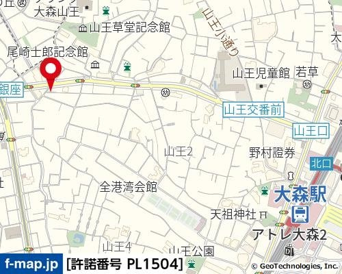 スカイコート大森山王の地図