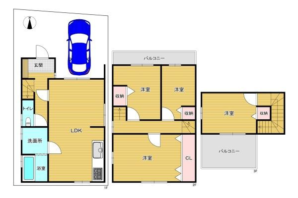 【間取り】 | 守口市南寺方東通4丁目　中古戸建