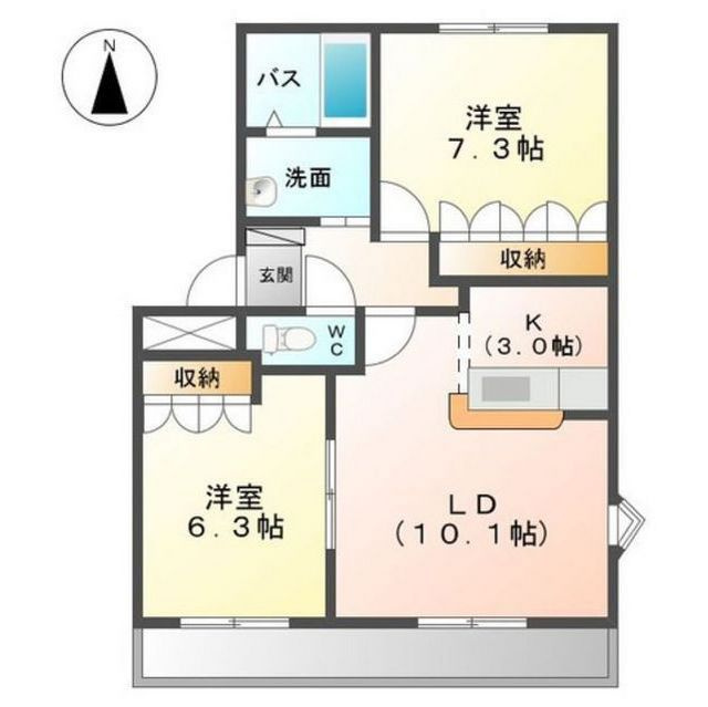 アリエス不二の間取り
