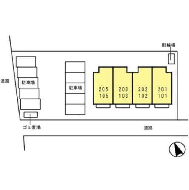 D'Grance南塚の駐車場