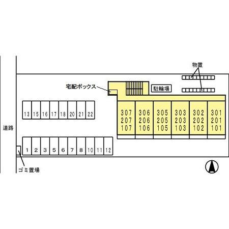 ＤＥＡＲ　ＣＯＵＲＴ（ディアコート）の区画図