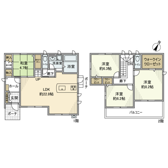 【間取り】 | 里町大道畑戸建