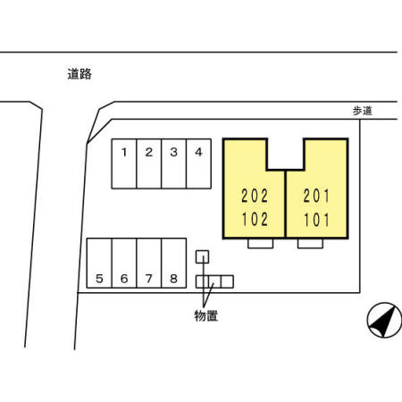シンパティアの駐車場