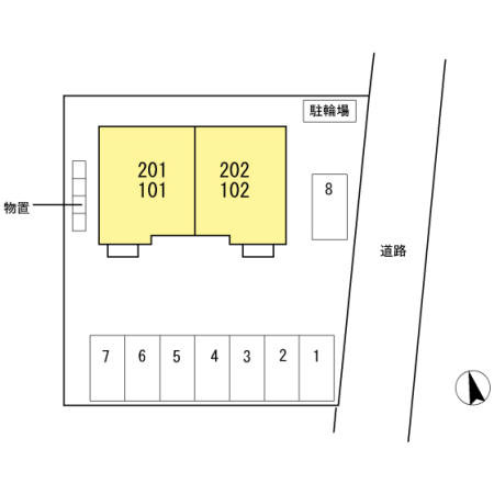 クレシア高木北の区画図