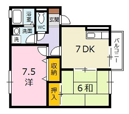 エスポワール多川の間取り