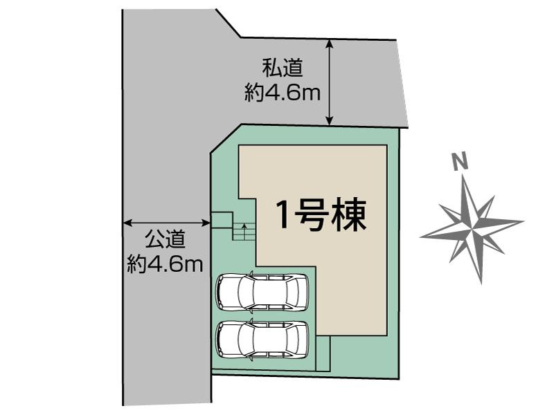 【ブルーミングガーデン1号棟】太宰府市青山２丁目　新築戸建の区画図