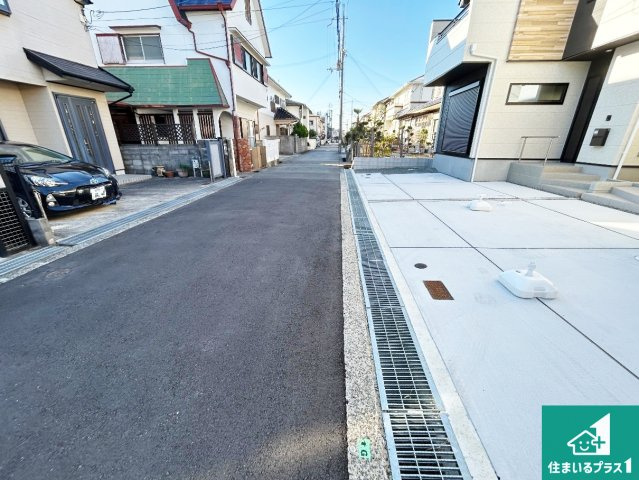 神戸市北区鈴蘭台北町　第2期　新築一戸建ての前面道路含む現地写真|車通りの少ない前面道路！お子様がいらっしゃるご家族でも安心！