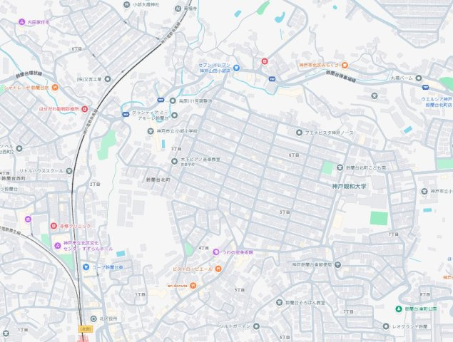 神戸市北区鈴蘭台北町　第2期　新築一戸建ての地図