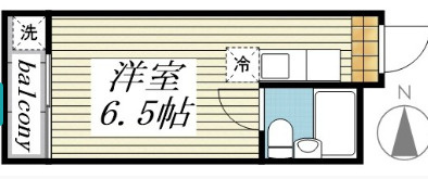 メゾン・ド・リベルテ　駅近　敷金０　礼金0　敷地内ゴミ置場　の間取り