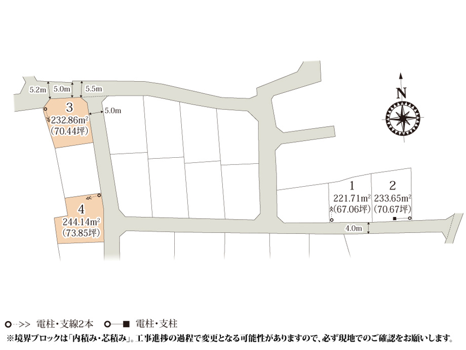 ワイウッドコート富岡市高瀬第1期【建築条件無し売地】の画像