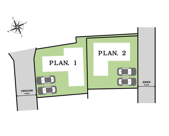 新築戸建　富士市石坂2期　全２棟の区画図