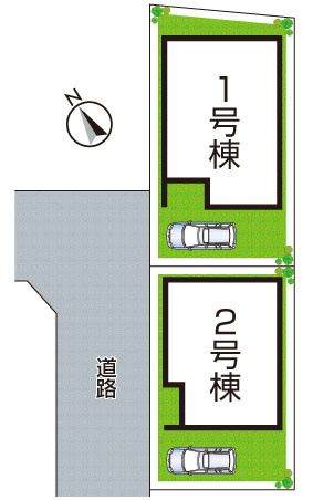 明石市貴崎　第4期　新築一戸建ての区画図|全2区画