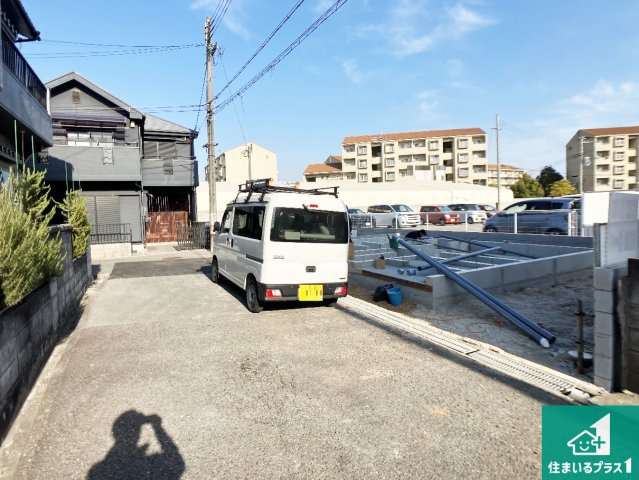 明石市貴崎　第4期　新築一戸建ての前面道路含む現地写真|車通りの少ない前面道路！お子様がいらっしゃるご家族でも安心！