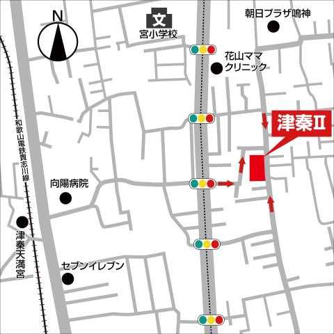 ライフフィールド津秦Ⅱの地図