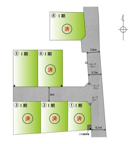 ライフフィールド津秦Ⅱの区画図