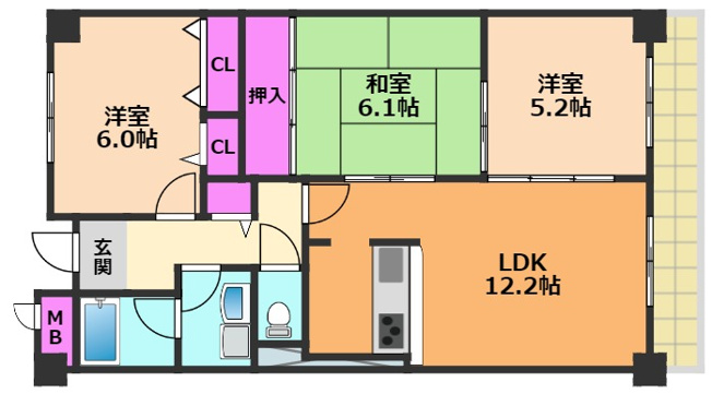 【間取り】 | キャピタルグレイス