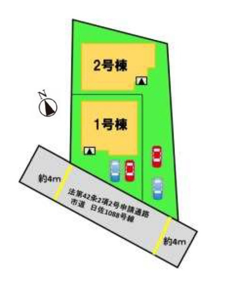 【区画図】 | 福岡市南区曰佐5丁目3期　2号棟（全2棟）【仲介手数料無料・0円】 | 区画図です。2号棟